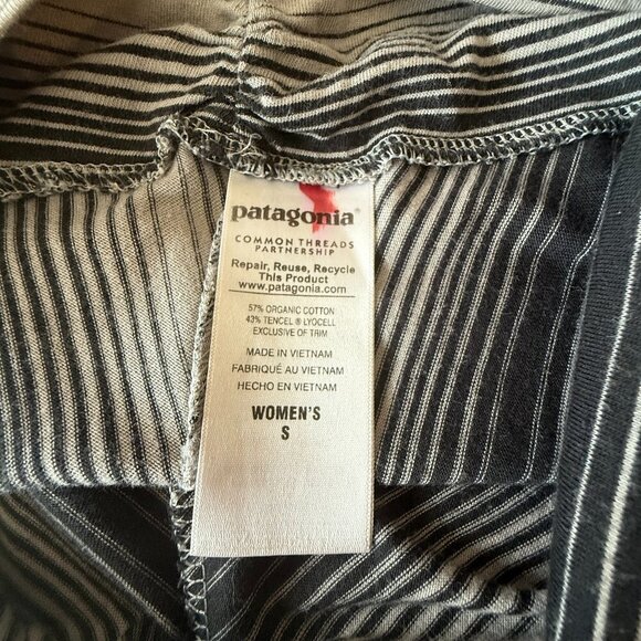 Women's S Patagonia Kamala Convertible Dress/Skirt Black & White Chevron - Picture 9 of 11